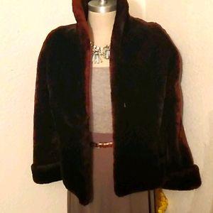 Rich's fur coat rich mahogany brown color